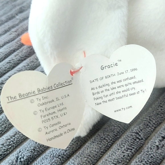NWT Vintage NEW-Old Stock TY Beanie Baby Swan "Gracie" - Picture 5 of 5